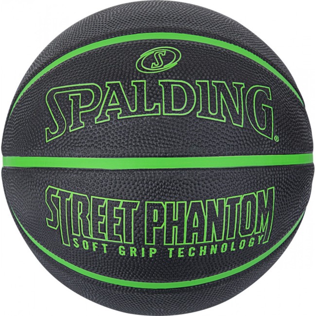 SPALDING Street Phantom Black/Green Rubber Basketball (84-384Z1) ΜΠΑΛΑ 