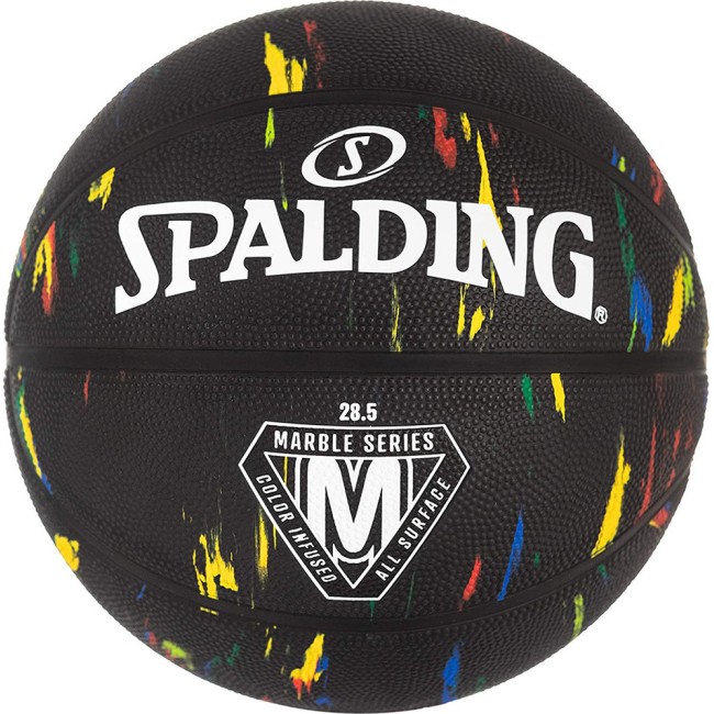 SPALDING Marble Series Black Rainbow Rubber Basketball (84-398Z1) ΜΠΑΛΑ
